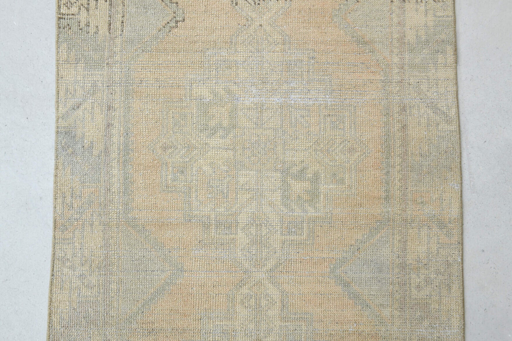 Turkish Faded Oushak Runner Rug