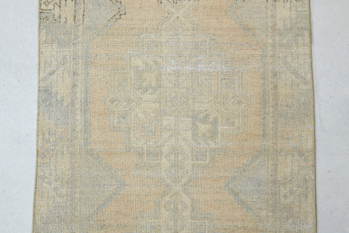 Turkish Faded Oushak Runner Rug