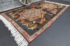 One-of-a-kind 1960s Anatolian vintage kilim rug in wool, 6'2" x 10'2"