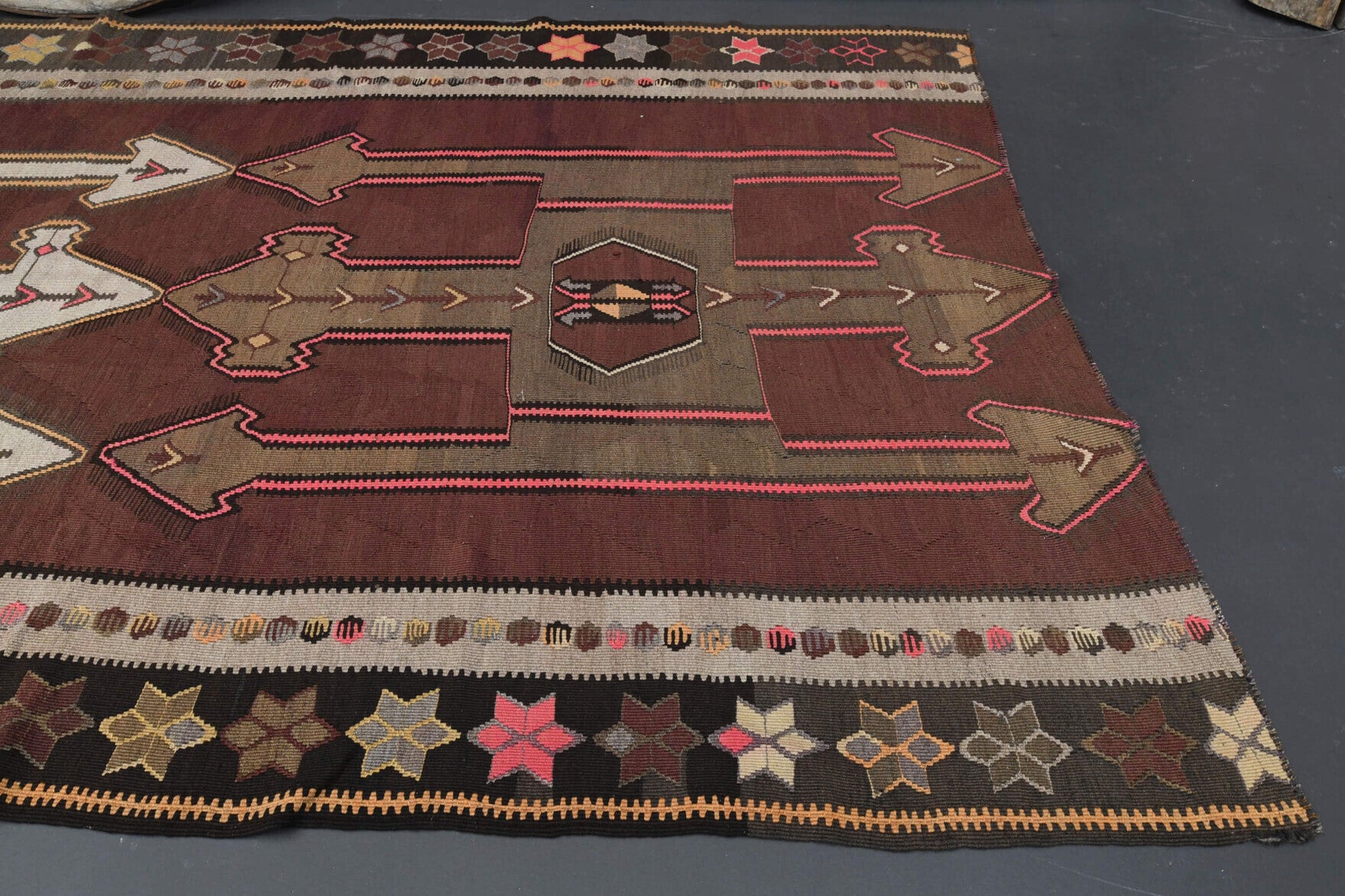 Turkish Vintage Kilim Runner Rug