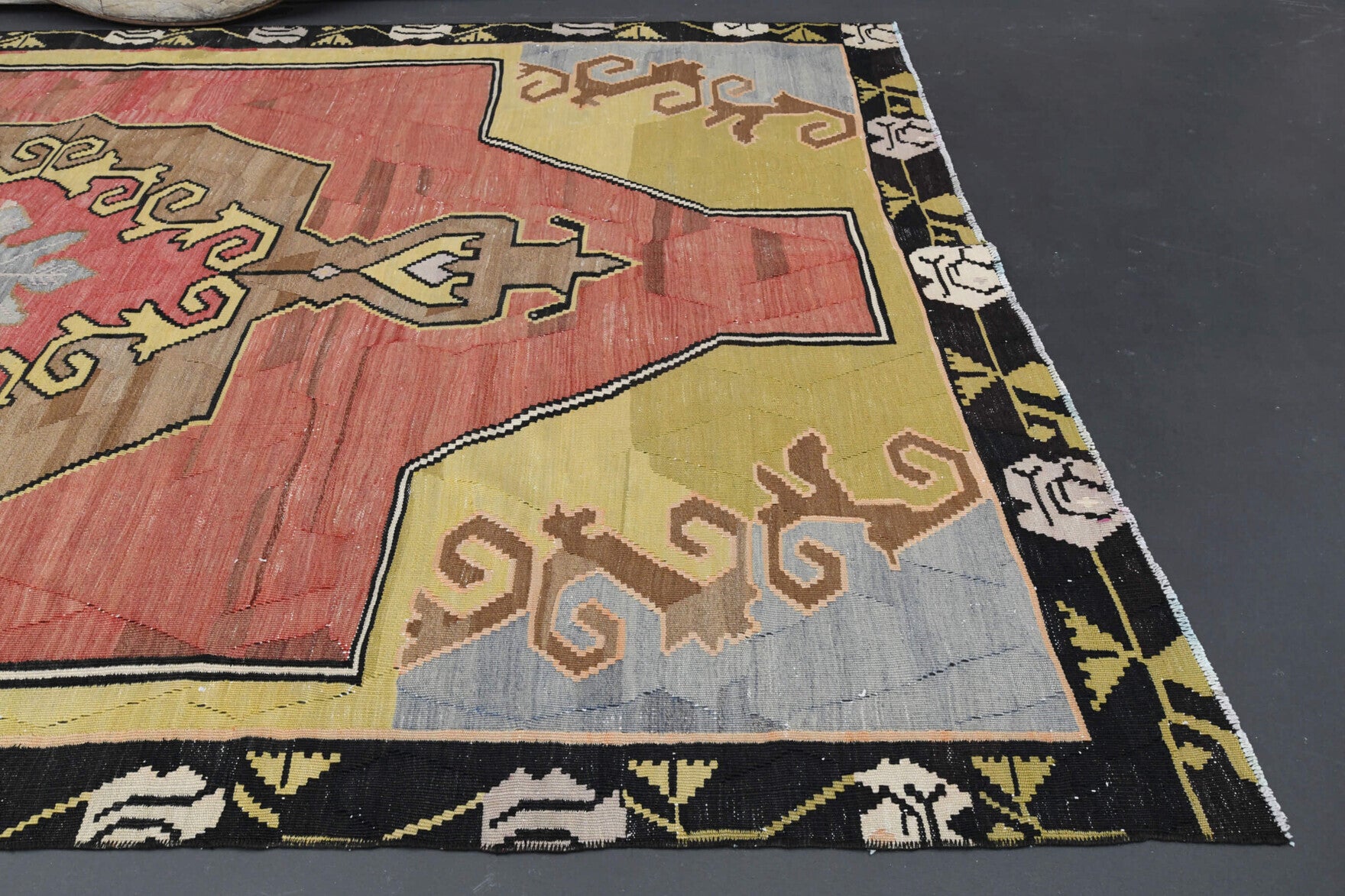 Oushak Cacim Kilim - Vintage Area Rug