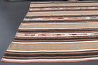 Alevban kilim: 1960s handwoven flatweave Anatolian kilim with oriental motifs
