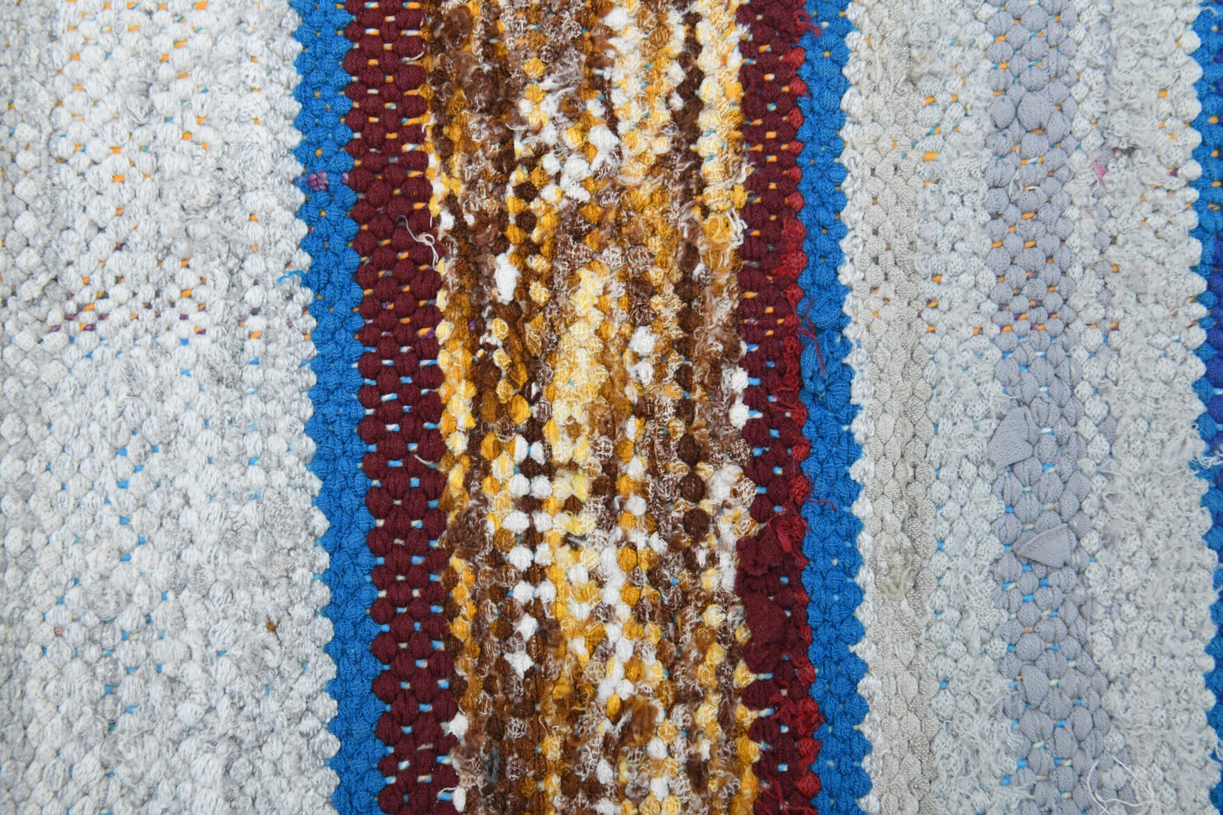 Colorful Striped Vintage Kilim Organic Kids Room Rug