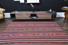 Handwoven flatweave wool kilim from Anatolia, Turkey – Flatweave Turkish Vintage Area Rug 5'11" x 8'3"