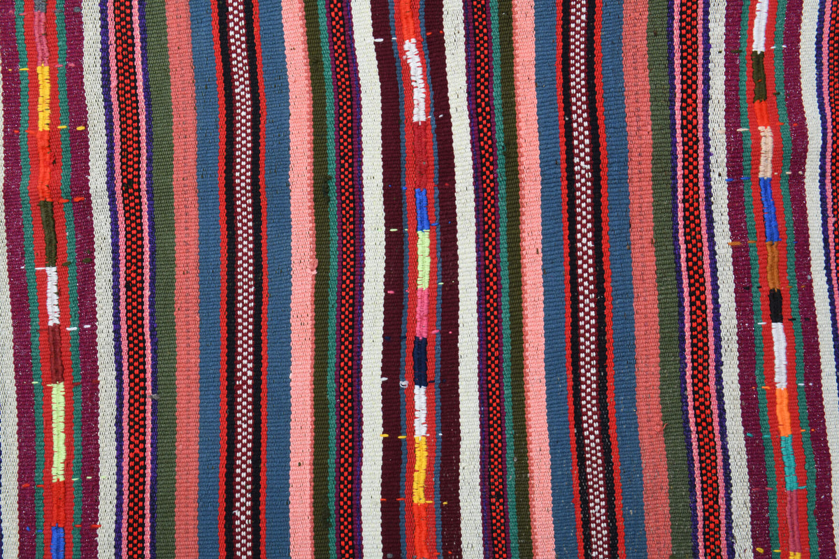 Hand-crafted Anatolian vintage kilim Ahupezir in wool, 1960s