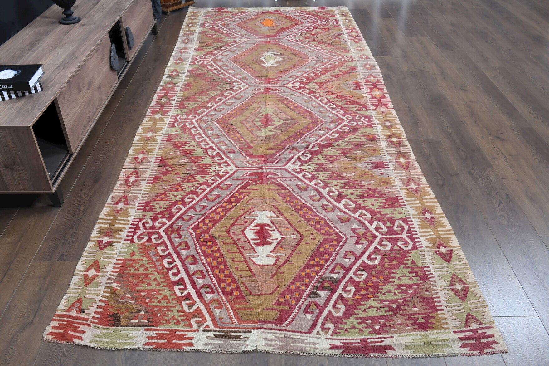Turkish Cacim Kilim Wide Runner