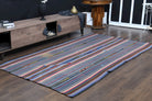 Colorful Flatweave Striped Rug