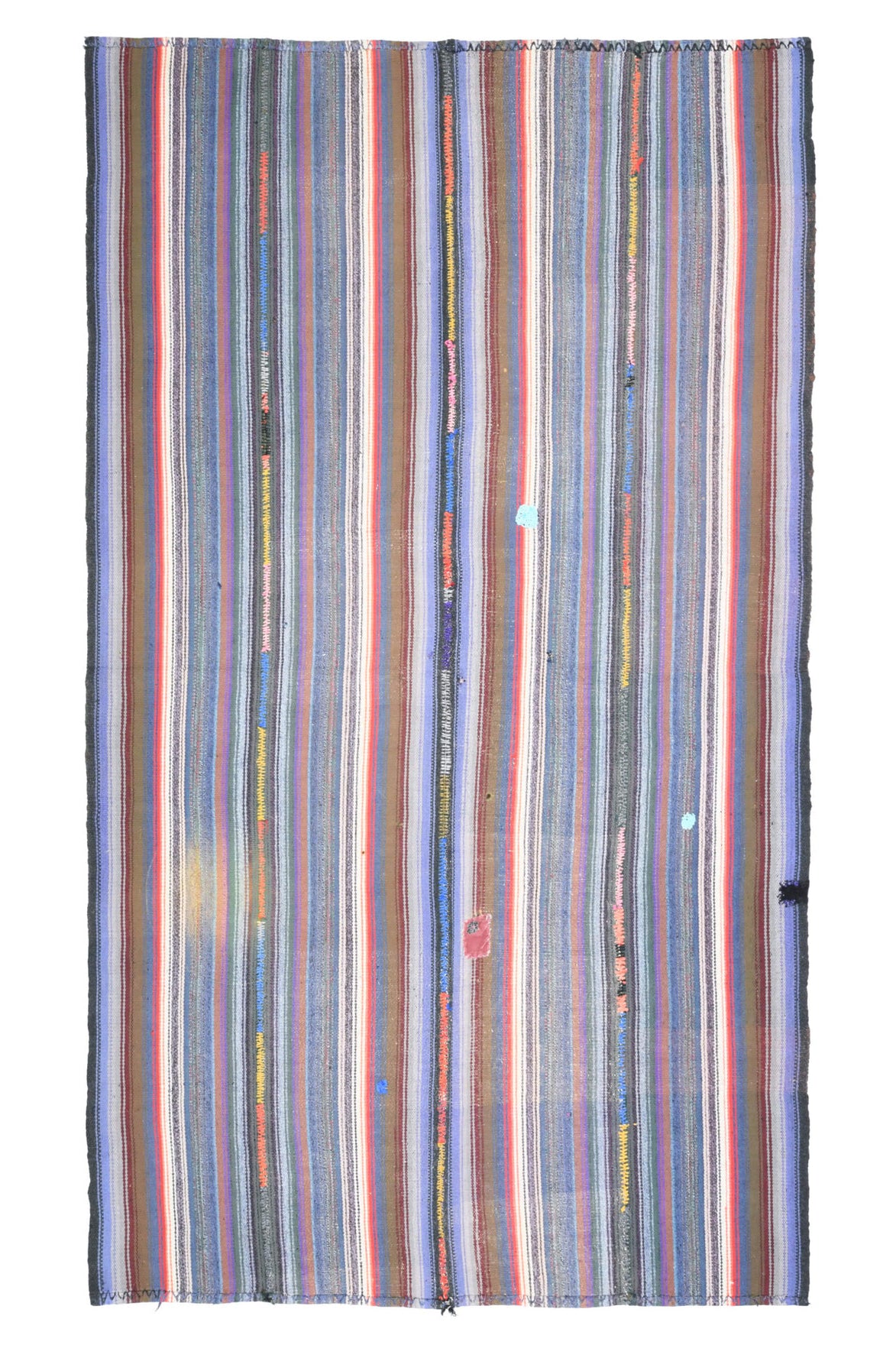 Colorful Flatweave Striped Rug