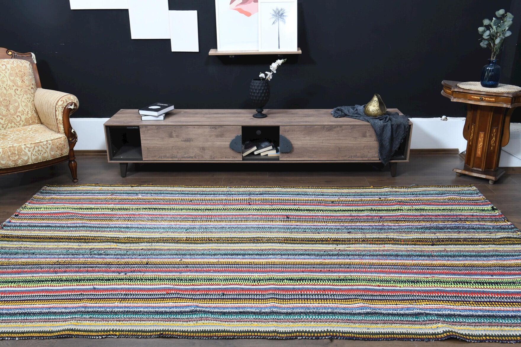 Turkish Vintage Kilim Area Rug