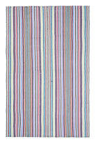 Colorful Flatweave Striped Rug