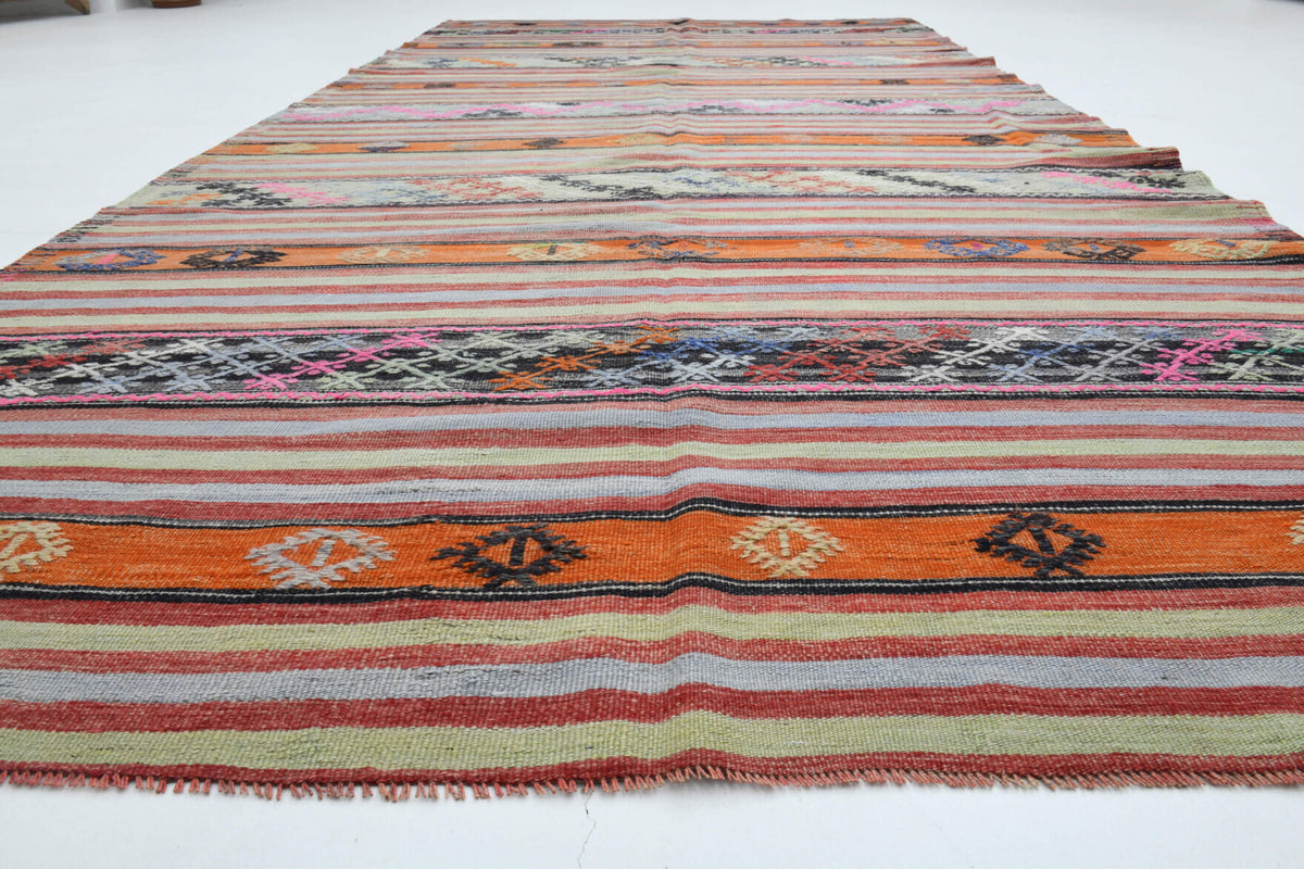 Turkish Vintage Kilim Runner Rug
