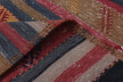 Authentic Anatolian vintage kilim rug (1960s) with striped design – one-of-a-kind at Fame Rugs