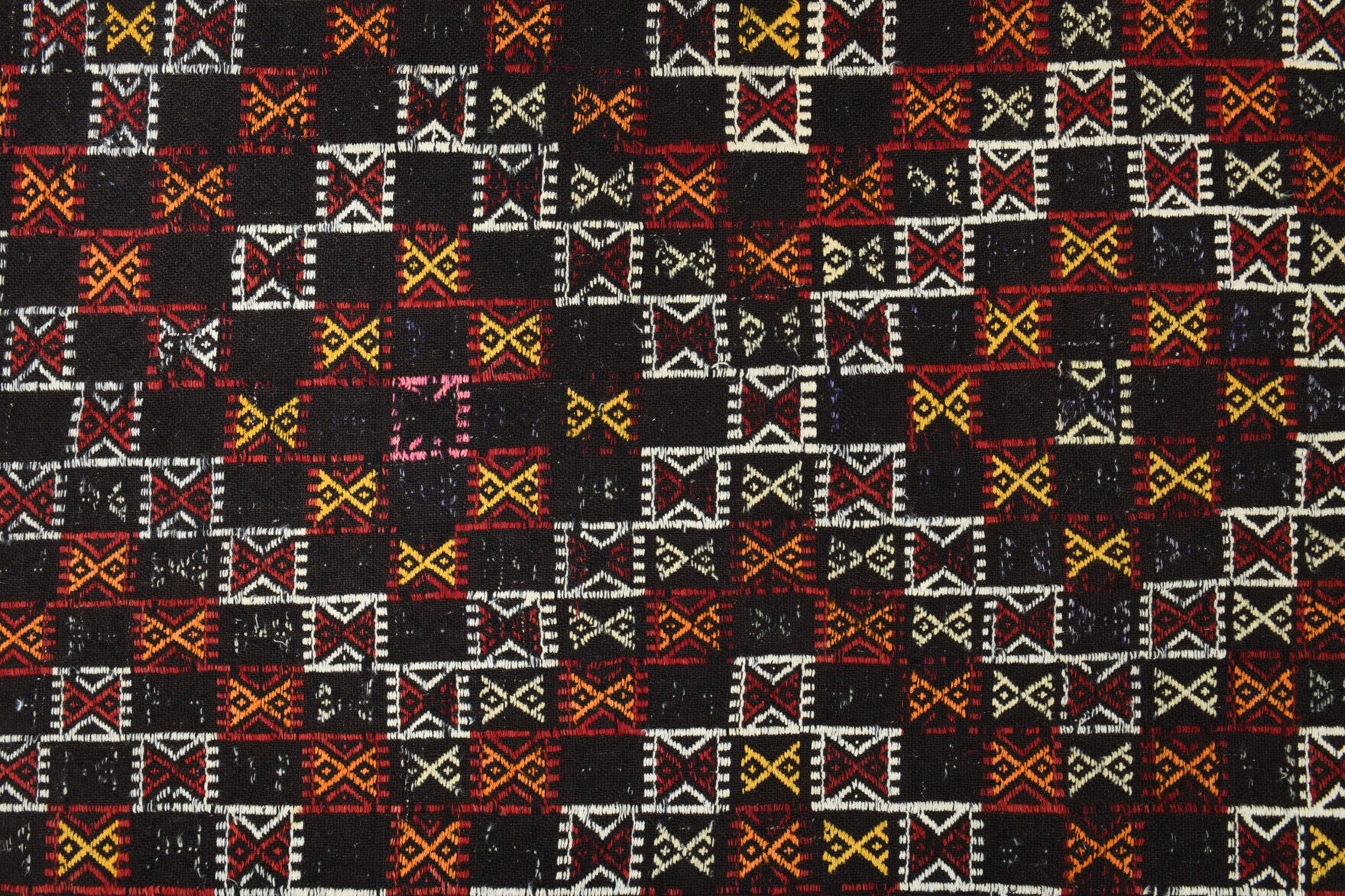 Turkish Vintage Area Kilim Rug
