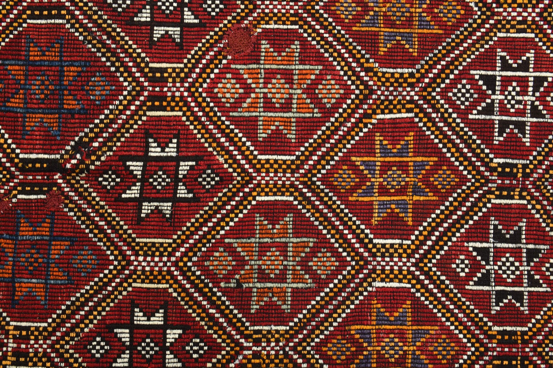 Royal Red Vintage Turkish Kilim Rug