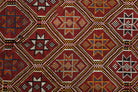 Authentic Anatolian vintage kilim rug (1960s) with ikat design – one-of-a-kind at Fame Rugs