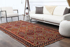 Handwoven flatweave wool kilim from Anatolia, Turkey – Royal Red Vintage Turkish Kilim Rug 5'2" x 10'4"