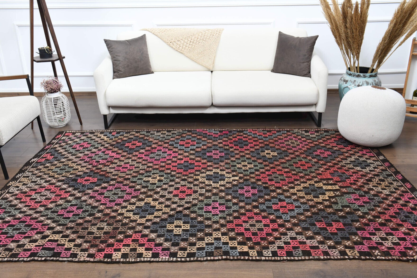 Turkish Vintage Kilim Area Rug