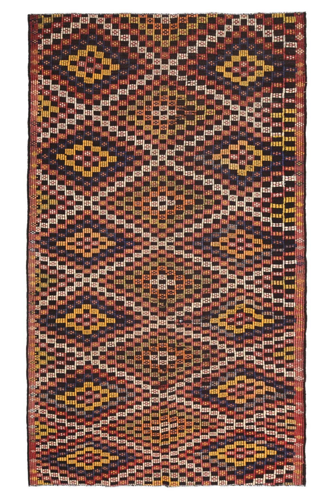 Turkish Vintage Area Kilim Rug