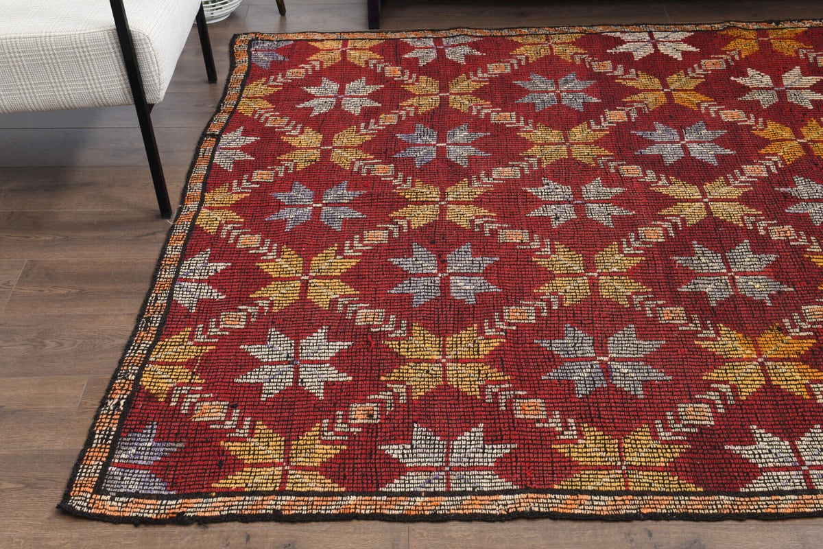 Turkish Vintage Area Kilim Rug