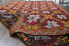 Authentic Anatolian vintage kilim rug (1960s) with ikat design – one-of-a-kind at Fame Rugs