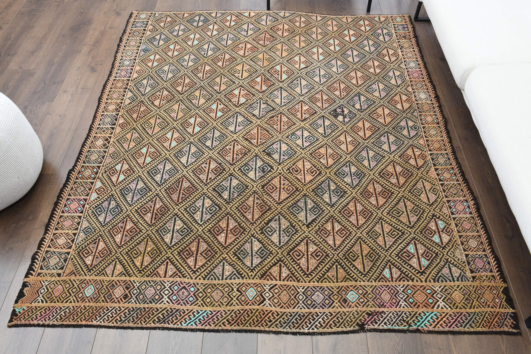 Greek Keys Kilim Carpet