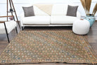Handwoven flatweave wool kilim from Anatolia, Turkey – Greek Keys Kilim Carpet 6'1" x 6'11"
