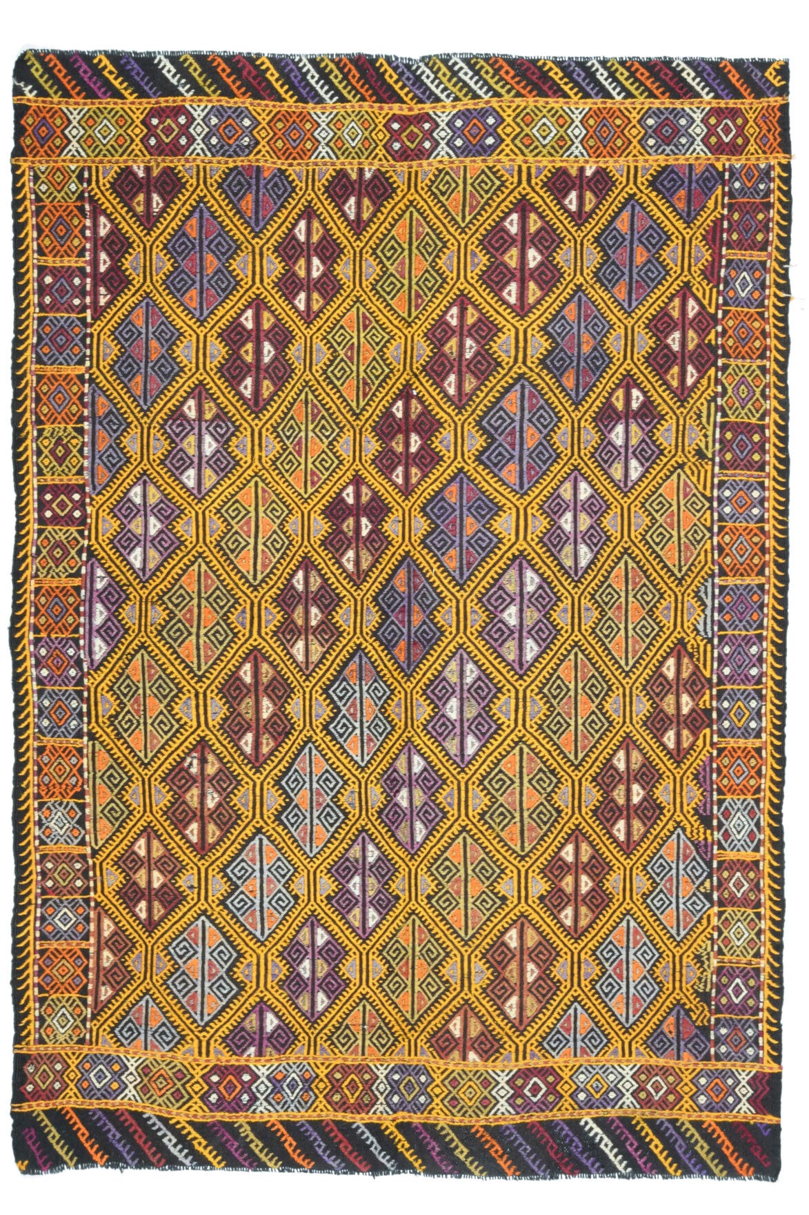Turkish Vintage Area Kilim Rug