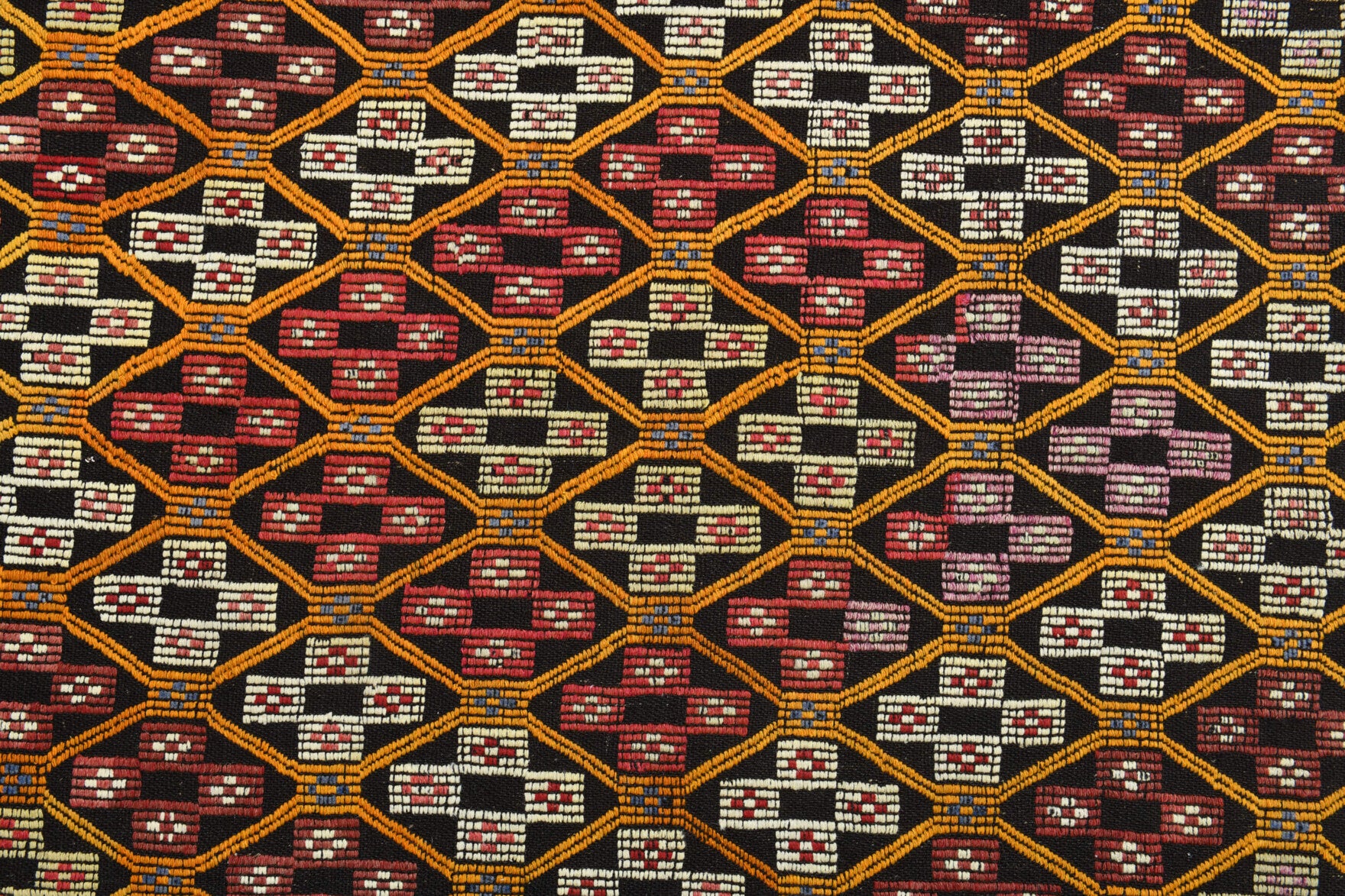 Turkish Vintage Area Kilim Rug