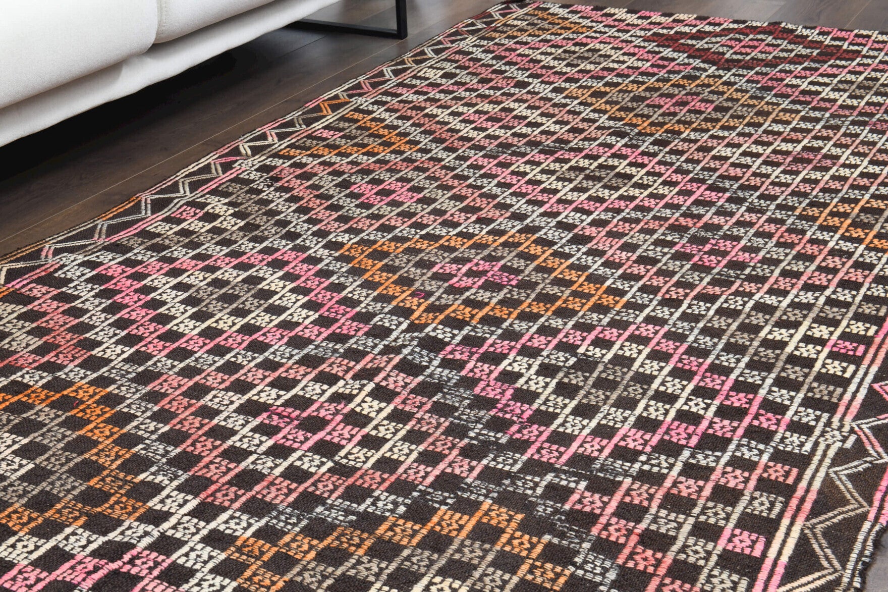 140x289 cm vintage Anatolian kilim rug – Mercankusa, flatweave, wool