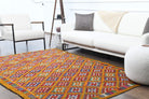 Authentic Anatolian vintage kilim rug (1960s) with ikat design – one-of-a-kind at Fame Rugs
