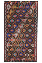 Turkish Vintage Area Kilim Rug