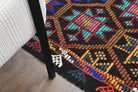 Nakstac kilim: 1960s handwoven flatweave Anatolian kilim with ikat motifs
