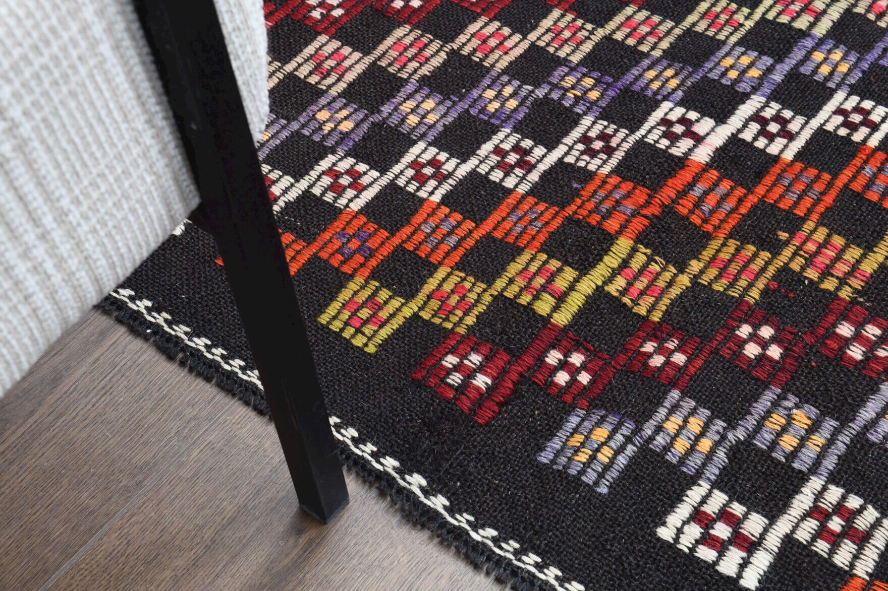 One-of-a-kind 1960s Anatolian vintage kilim rug in wool, 6' x 9'6"