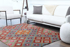 Turkish Vintage Area Kilim Rug