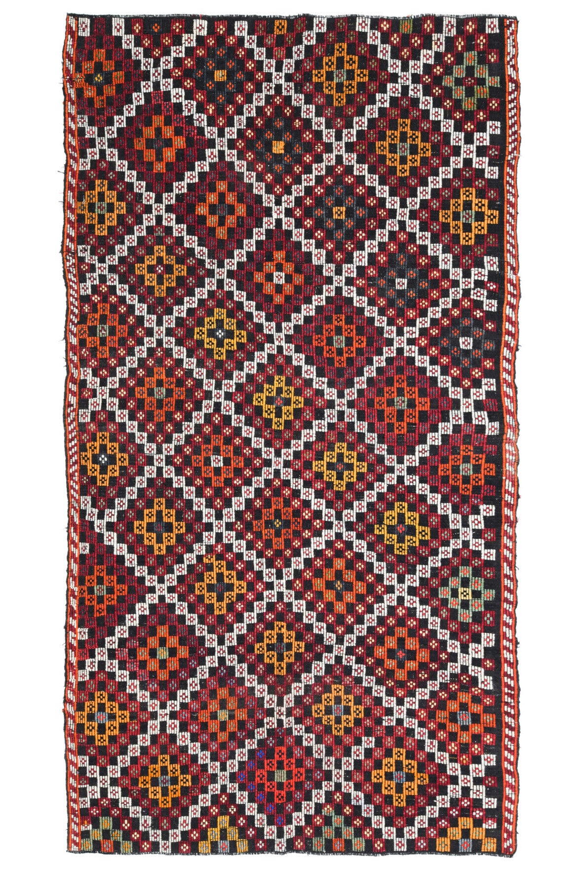 Turkish Vintage Area Kilim Rug