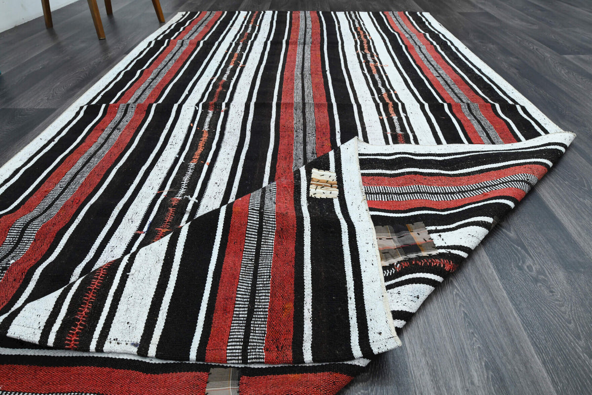 Turkish Vintage Area Kilim Rug
