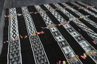 Turkish Black Vintage Area Rug