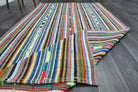 Turkish Vintage Striped Kilim Rug