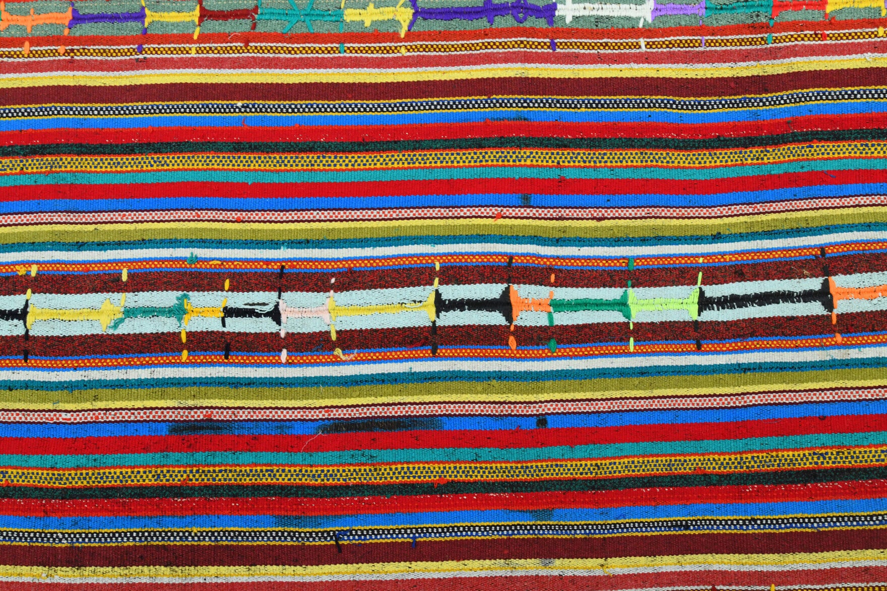 One-of-a-kind 1960s Anatolian vintage kilim rug in wool, 5'7" x 8'8"