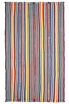 Turkish Vintage Striped Flatweave Carpet
