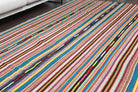 Handwoven flatweave wool kilim from Anatolia, Turkey – Turkish Striped Area Rug 5'11" x 9'9"