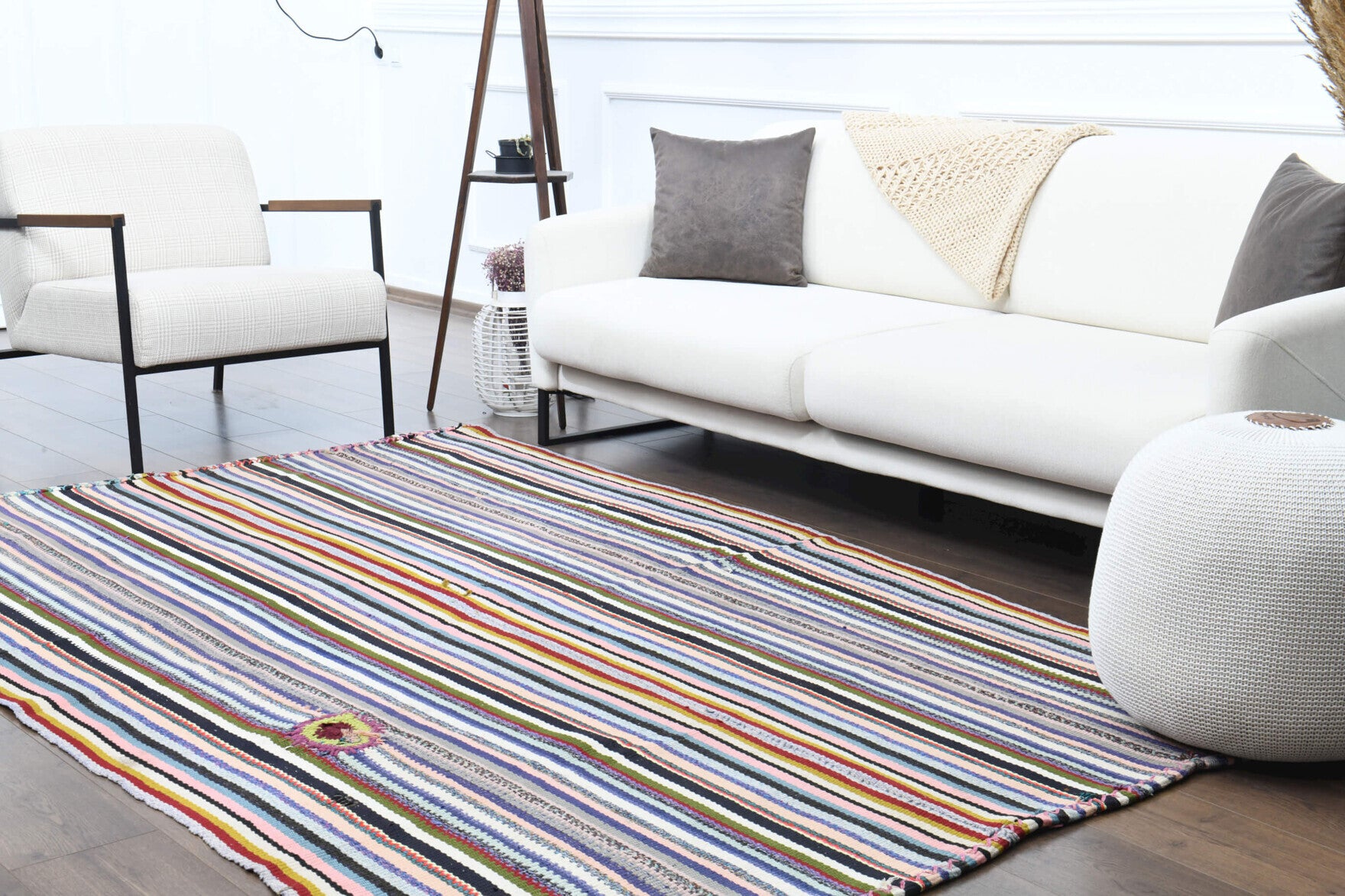 170x260 cm vintage Anatolian kilim rug – Heliomorphe, flatweave, wool