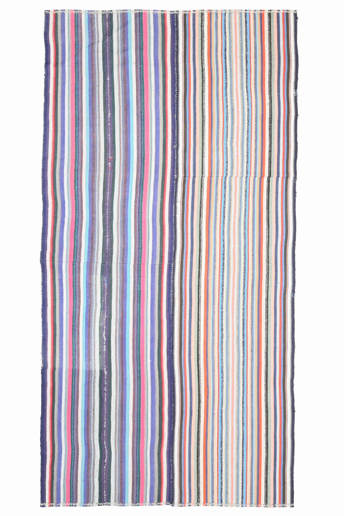 Turkish Vintage Striped Kilim Rug
