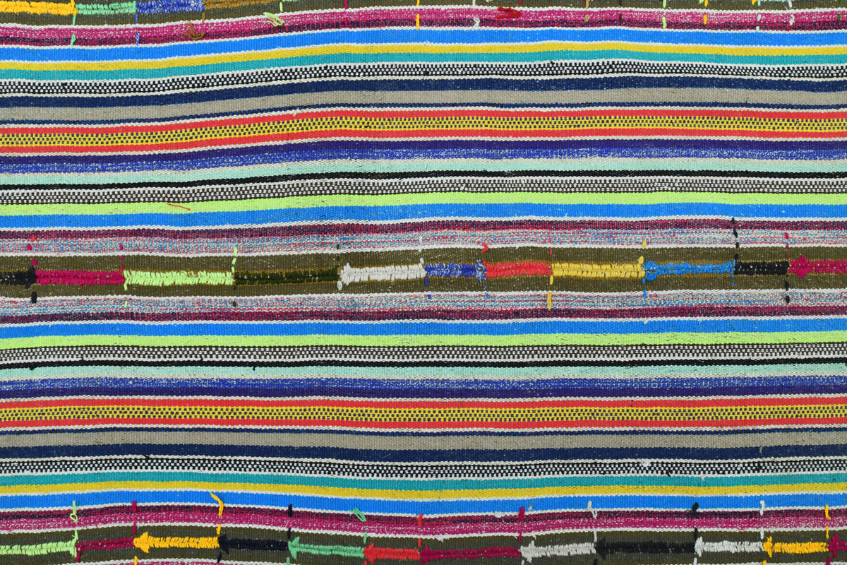 One-of-a-kind 1960s Anatolian vintage kilim rug in wool, 5'7" x 7'11"