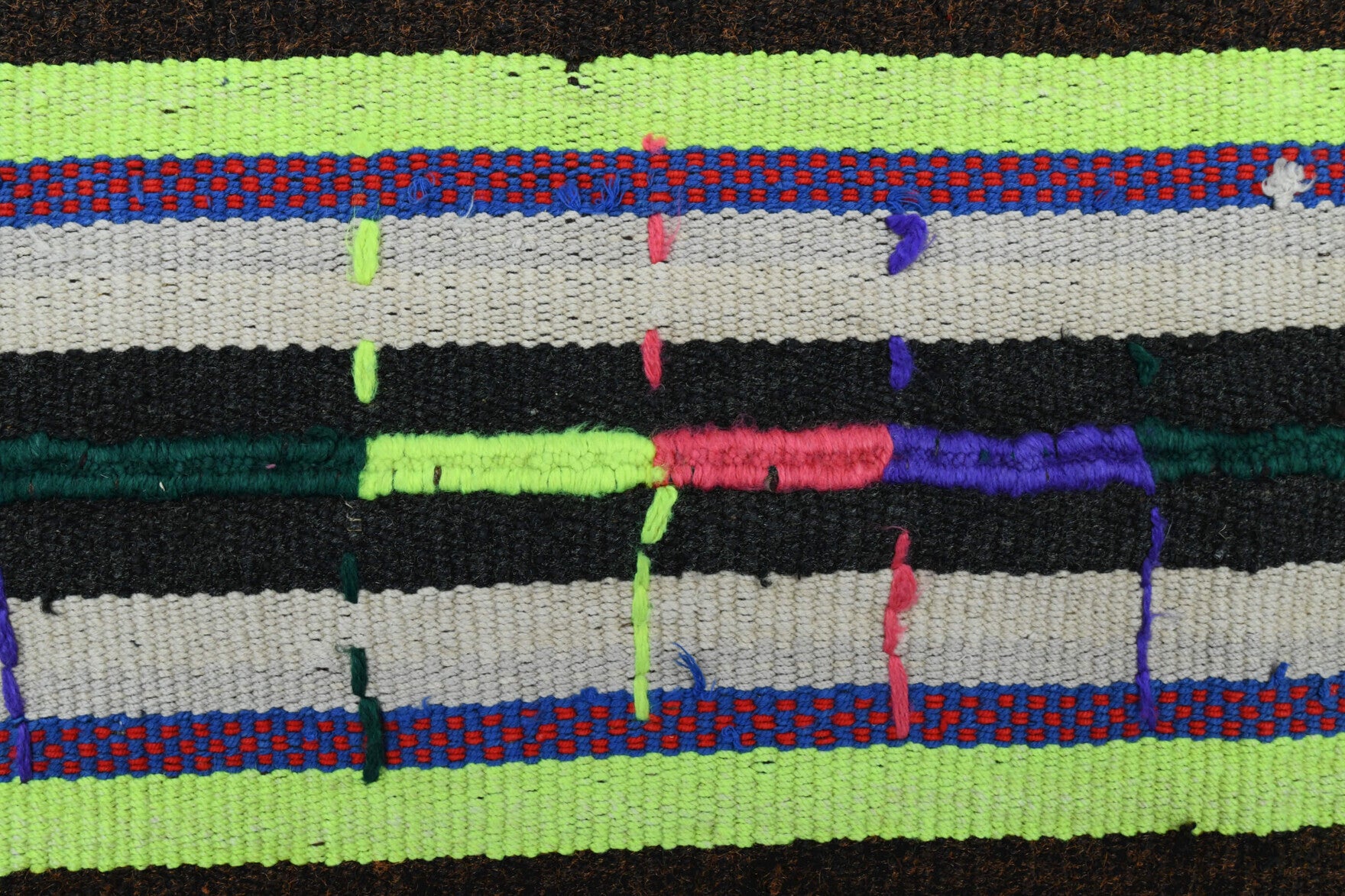 Hipposthene kilim: 1960s handwoven flatweave Anatolian kilim with striped motifs
