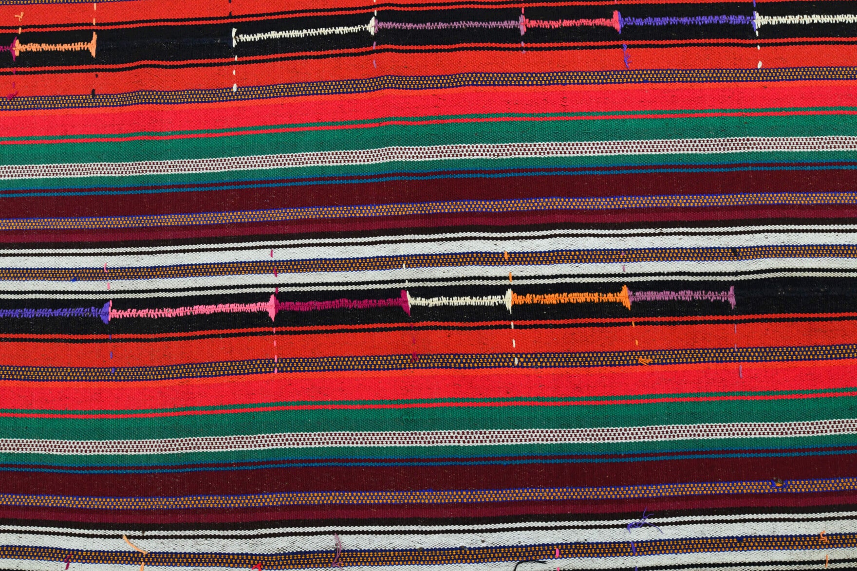 One-of-a-kind 1960s Anatolian vintage kilim rug in wool, 5'10" x 7'