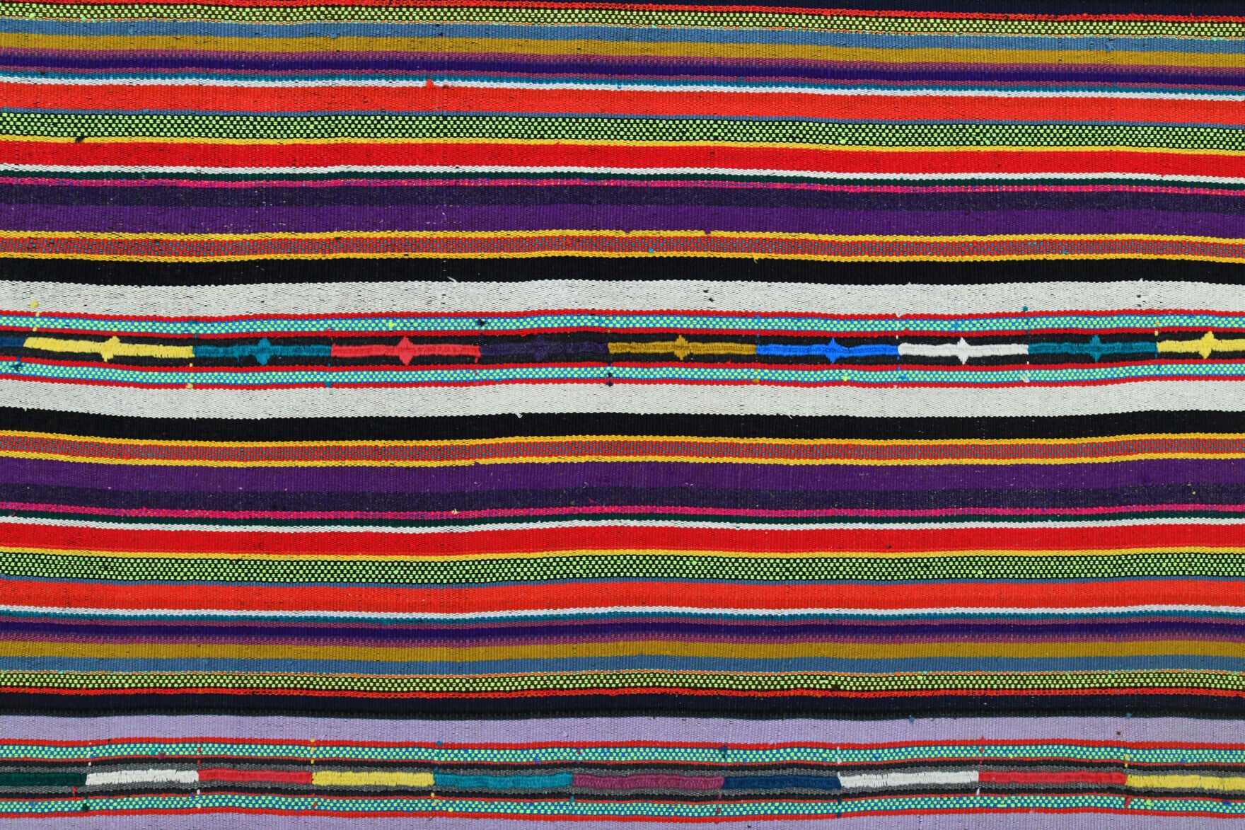 One-of-a-kind 1960s Anatolian vintage kilim rug in wool, 6'4" x 8'10"
