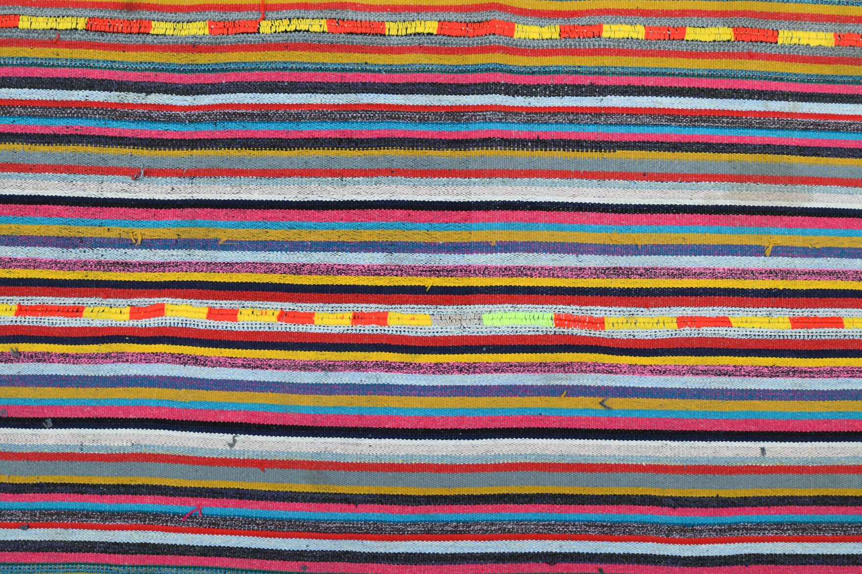 One-of-a-kind 1960s Anatolian vintage kilim rug in wool, 5'10" x 9'3"
