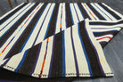 Authentic Anatolian vintage kilim rug (1960s) with striped design – one-of-a-kind at Fame Rugs