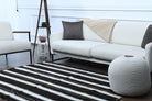 Authentic Anatolian vintage kilim rug (1960s) with striped design – one-of-a-kind at Fame Rugs
